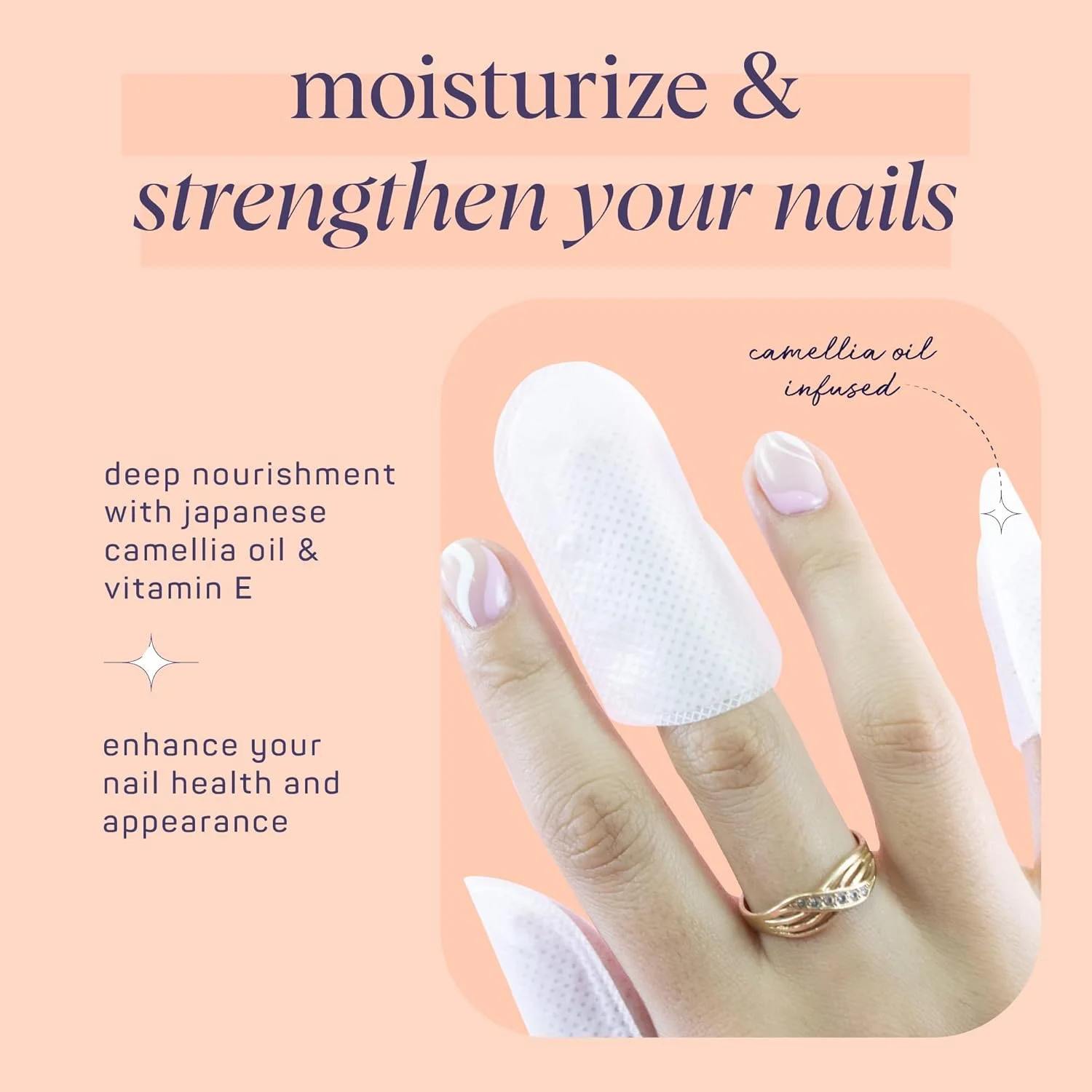 پک 6 عددی ماسک کوتیکول ناخن حاوی روغن کاملیا ژاپنی و ویتامین E اسپا لایف (60 عدد) - ماسک های مرطوب کننده ناخن، توصیه شده توسط متخصص پوست، ماسک ترمیم کننده و آبرسان کوتیکول برای ناخن های شکننده، درمان اسپا ناخن