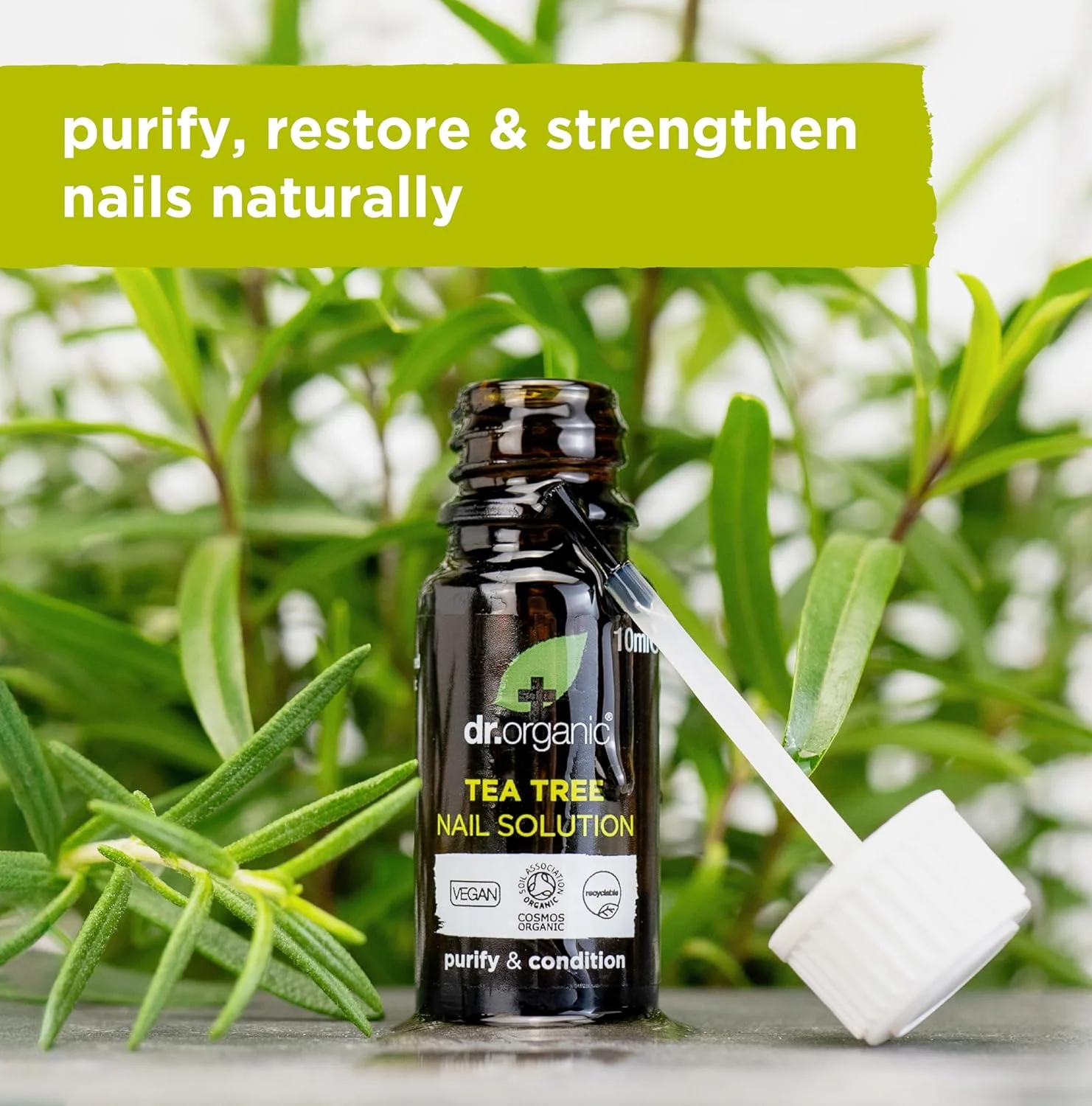 محلول ناخن درخت چای دکتر ارگانیک 10 میلی لیتر