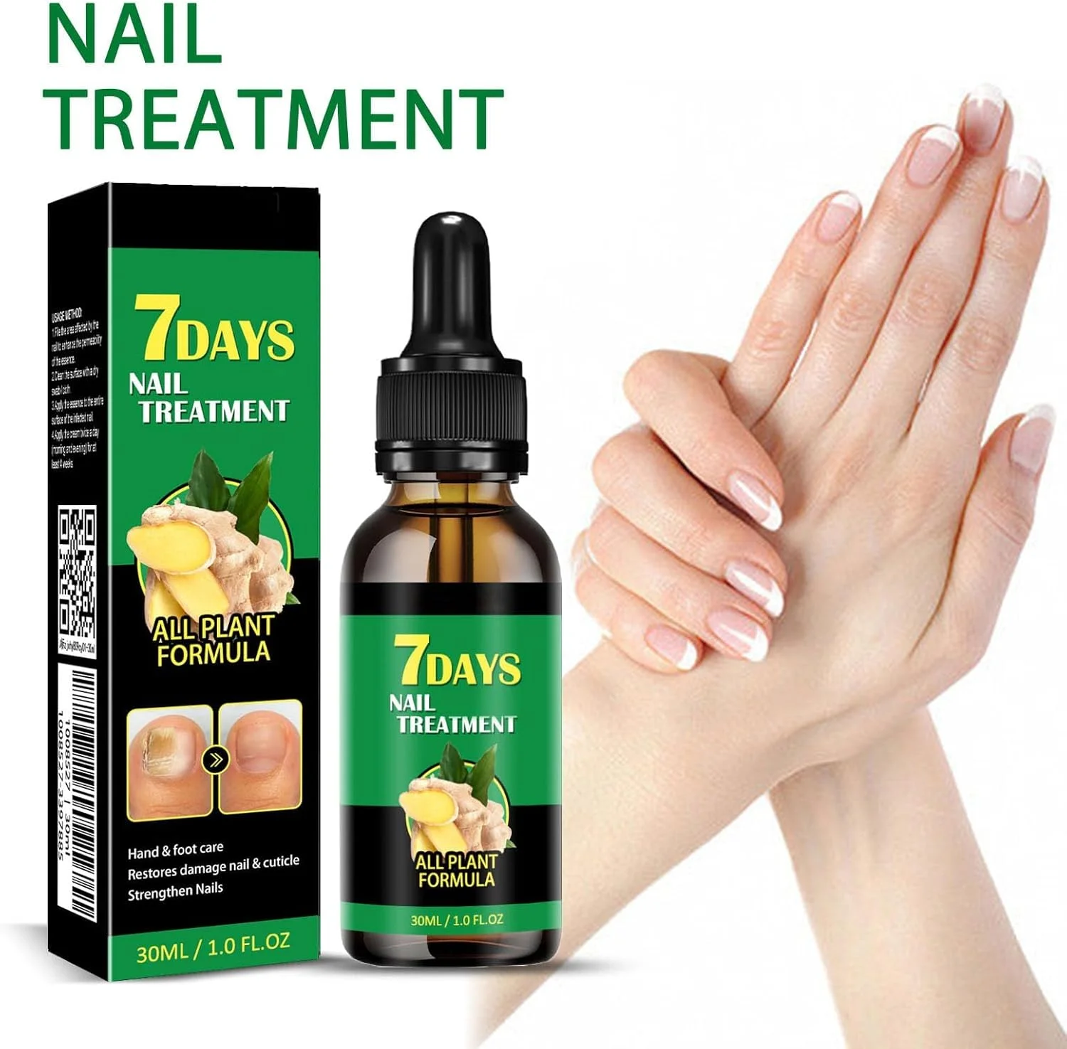 محلول تقویت ناخن 7 روزه، محلول زنجبیلی ناخن، ترمیم کننده چند منظوره ناخن، سرم رشد ناخن، روغن مغذی ناخن، سرم تقویت کننده روغن زنجبیل برای رشد ناخن