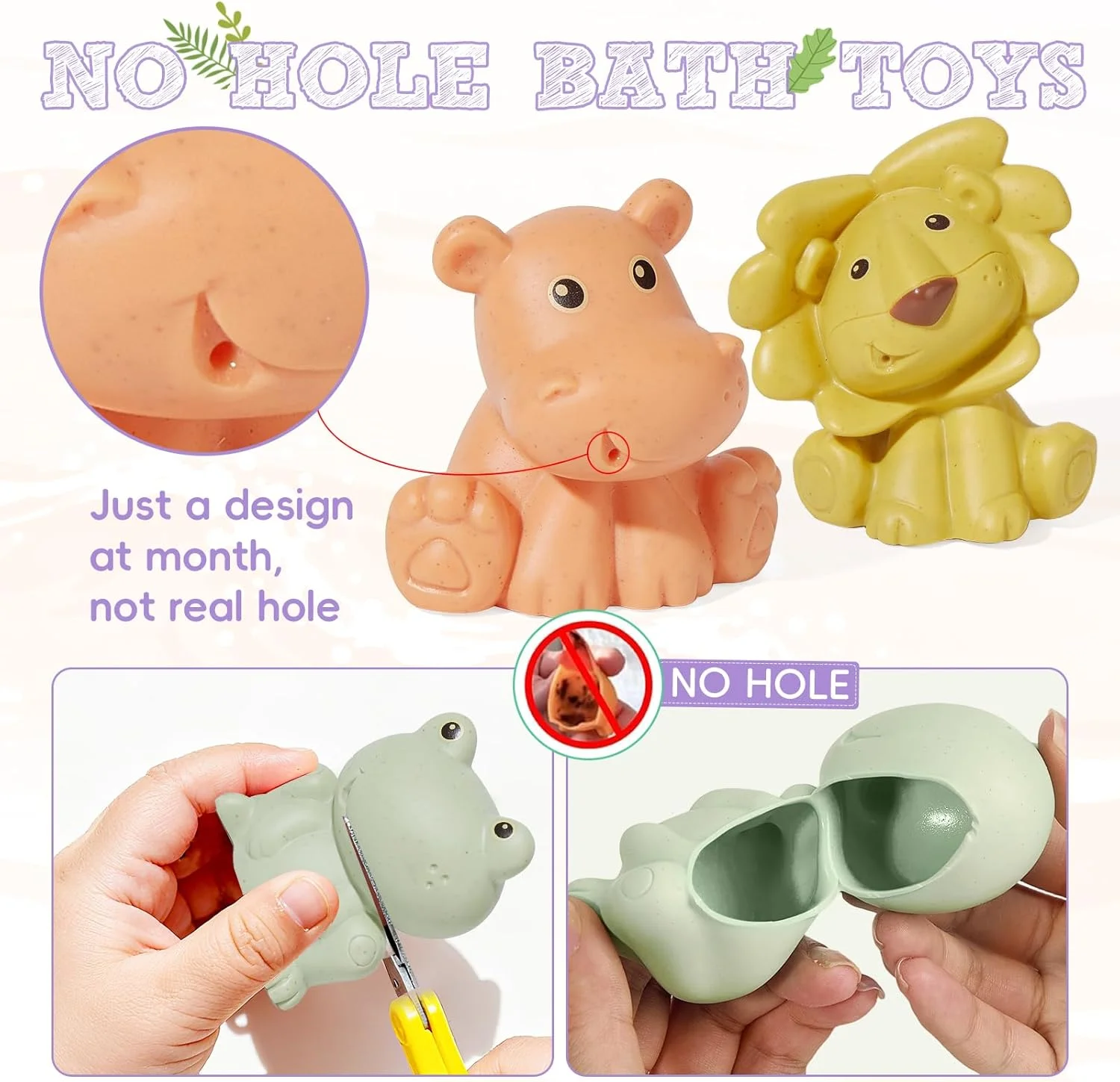 اسباب بازی های حمام بدون سوراخ و کپک (حیوانات وحشی 9 عددی) اسباب بازی های حمام بدون سوراخ و کپک (حیوانات وحشی 9 عددی)