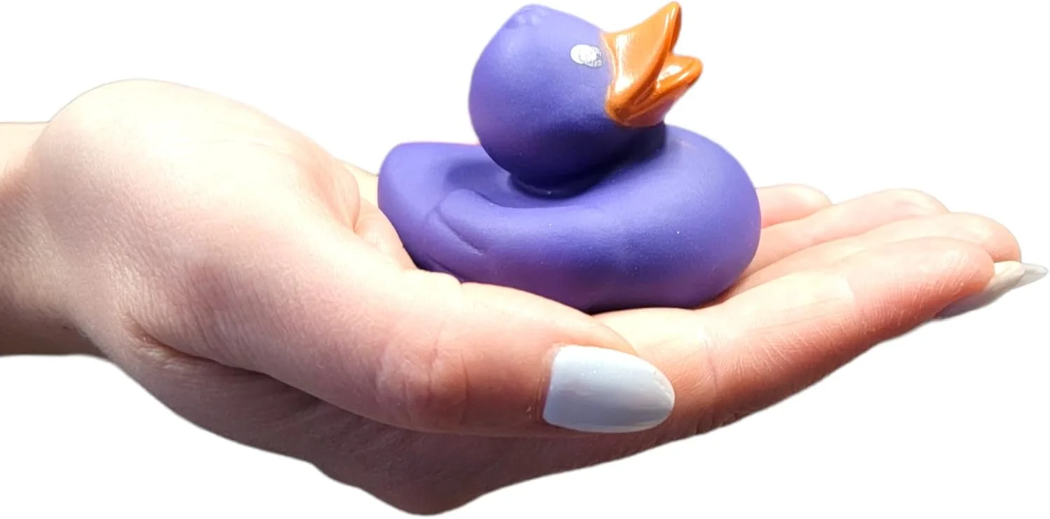 اردک های لاستیکی باحال AMERICAN WIT (2 اینچی) سایز استاندارد. (بسته 12 عددی) اسباب بازی های استخر و وان حمام اردک بامزه. (اردک های لاستیکی رنگ ثابت)