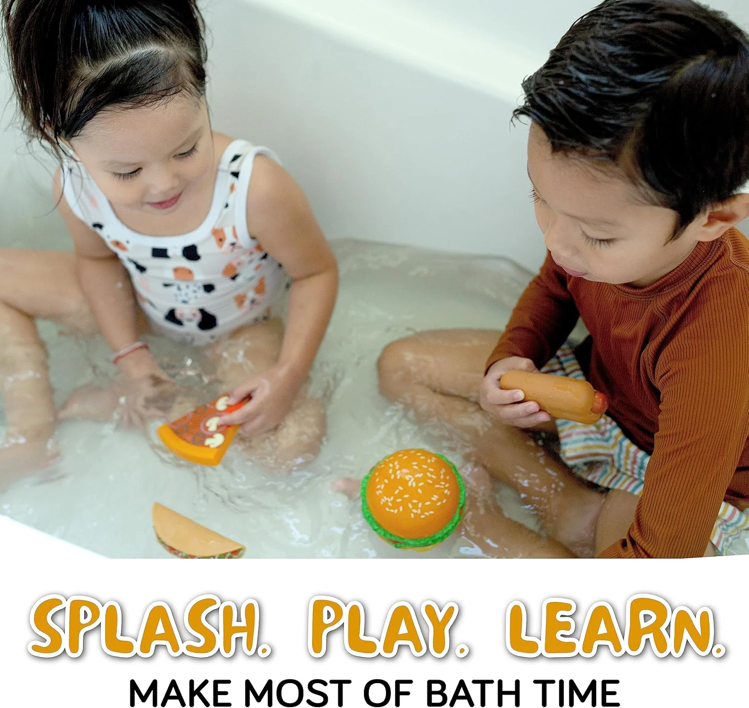 اسباب بازی حمام بدون سوراخ برای نوزادان و کودکان نوپا، اسباب بازی های حمام برای کودکان نوپا 1-3 ساله، اسباب بازی های حمام برای وان، ساحل، استخر، بدون BPA، ایمن، سرگرم کننده برای نوزادان 0 1-2 4 6 12 18 ماهه