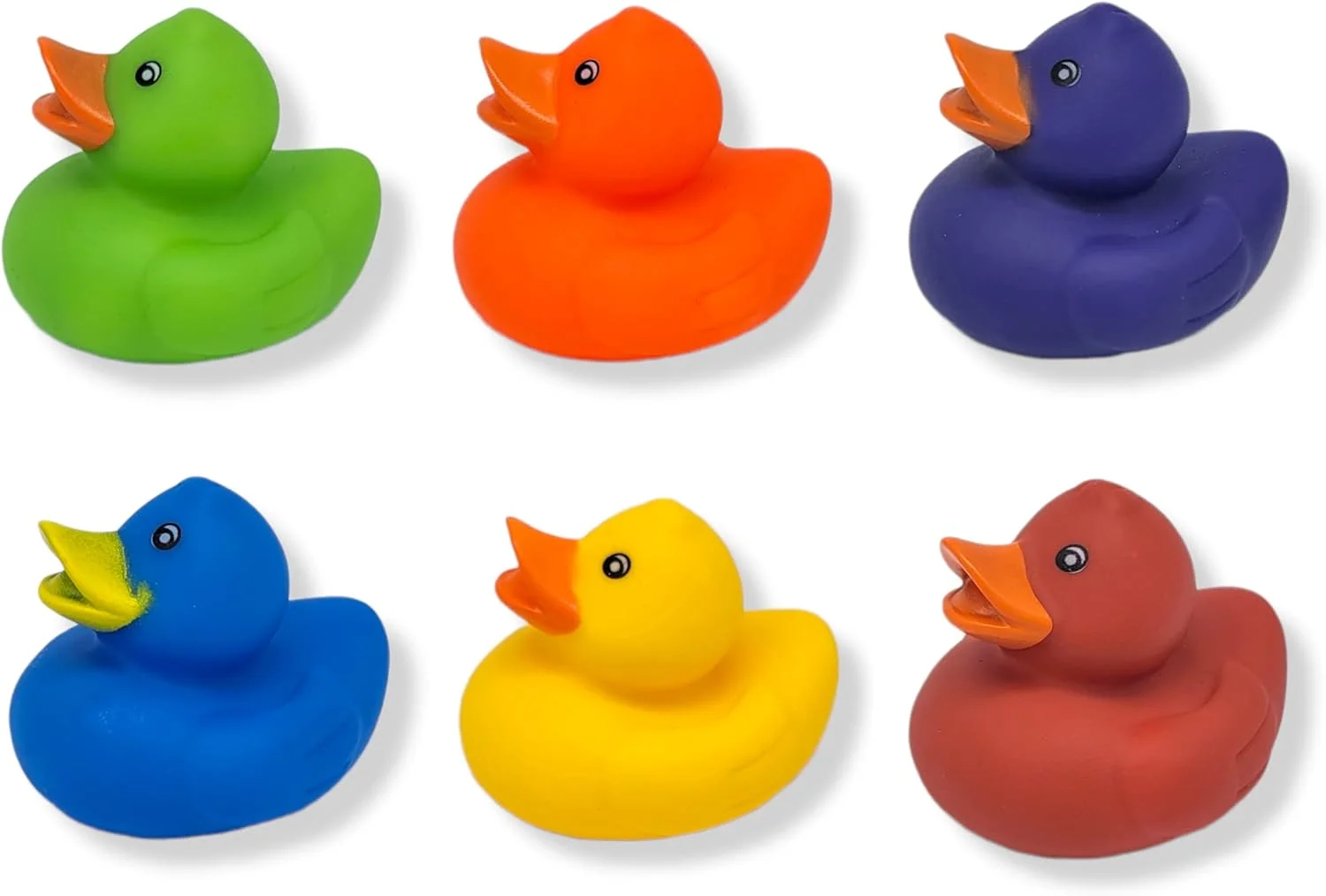 اردک های لاستیکی باحال AMERICAN WIT (2 اینچی) سایز استاندارد. (بسته 12 عددی) اسباب بازی های استخر و وان حمام اردک بامزه. (اردک های لاستیکی رنگ ثابت)