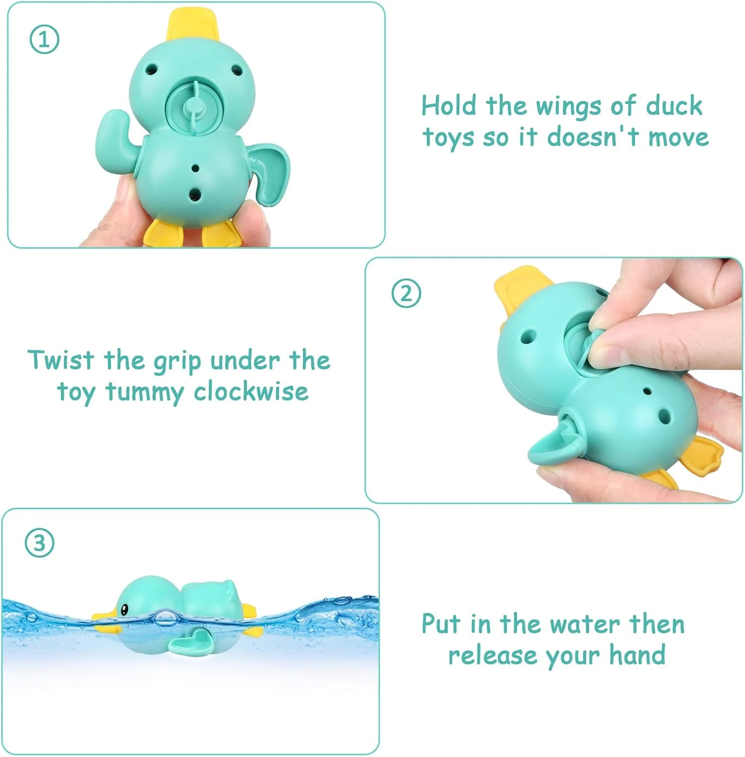 اسباب بازی وان حمام، اسباب بازی شناور حمام کودک، ویژگی آب برای کودکان، اسباب بازی کودک برای 0 1 2 3 سال، اسباب بازی کوکی حمام، بسته 3 عددی