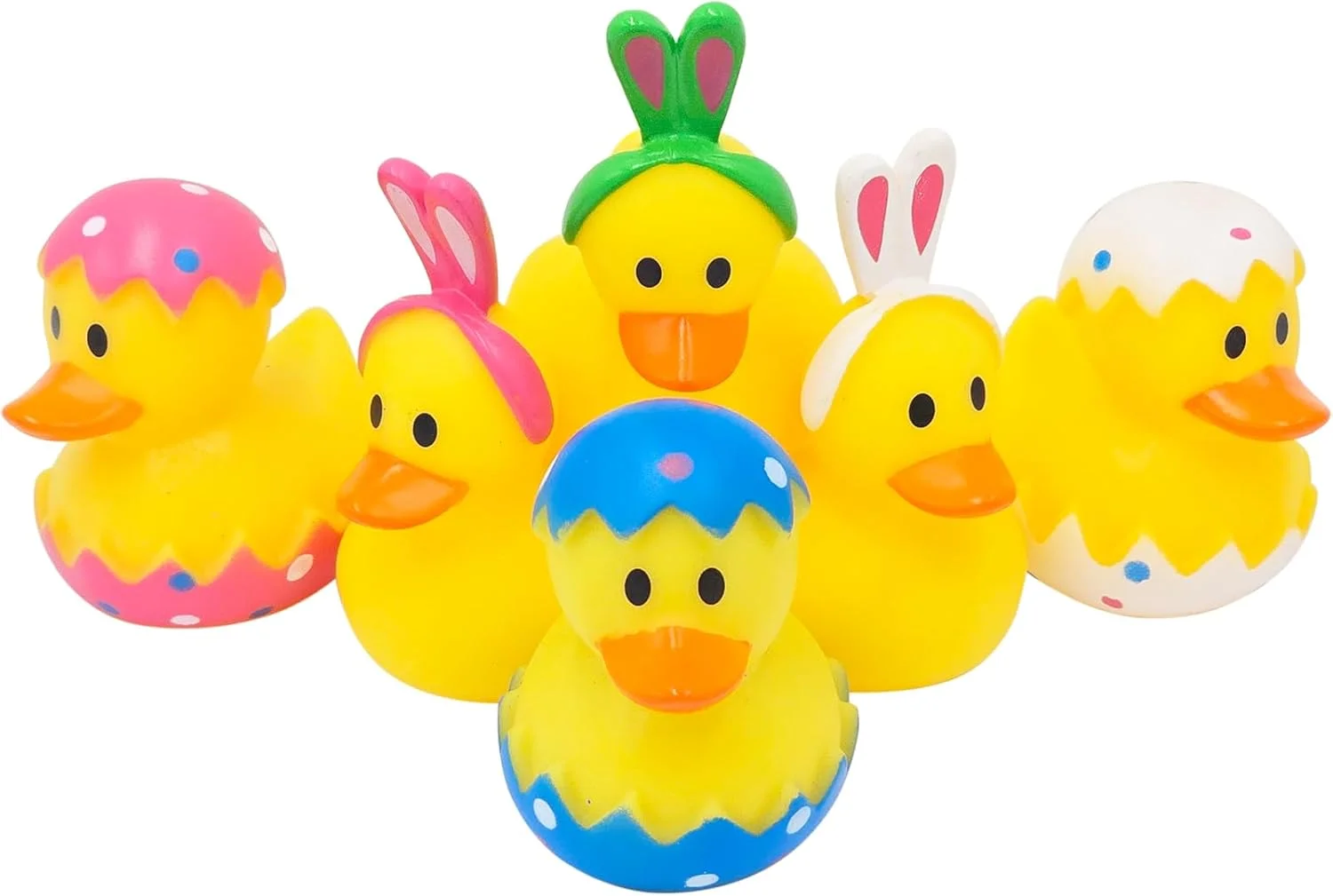 اردک های لاستیکی طرح خرگوش عید پاک برای تخم مرغ های عید پاک کودکان، هدیه تولد، جشن نوزادی، فعالیت های ساحلی و استخری تابستانی، 5 سانتی متر (بسته 25 عددی)