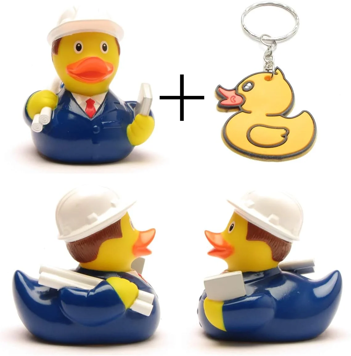 اردک حمام مهندس داک شاپ، اردک صدادار، طول: 8.5 سانتی متر، شامل جاکلیدی اردک حمام در مجموعه