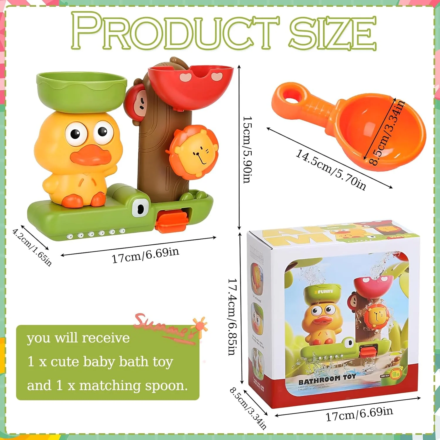 اسباب بازی حمام کودک، اسباب بازی حمام کودک، اسباب بازی حمام برای پسران دختران 1 2 3 4 ساله، اسباب بازی حمام استخر ساحل، ست دوش هدیه برای کودکان نوپا (C)