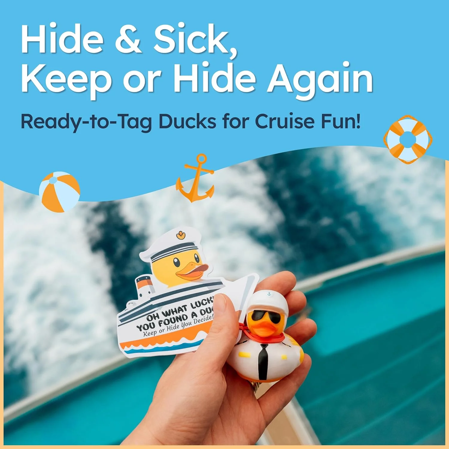 کیت پر کردن اردک های مسافرتی - کیت 75 تکه شامل 25 اردک لاستیکی، 25 تگ اردک مسافرتی و 25 کش لاستیکی به همراه اپلیکیشن موبایل رسمی اردک های مسافرتی - Happy Duckers