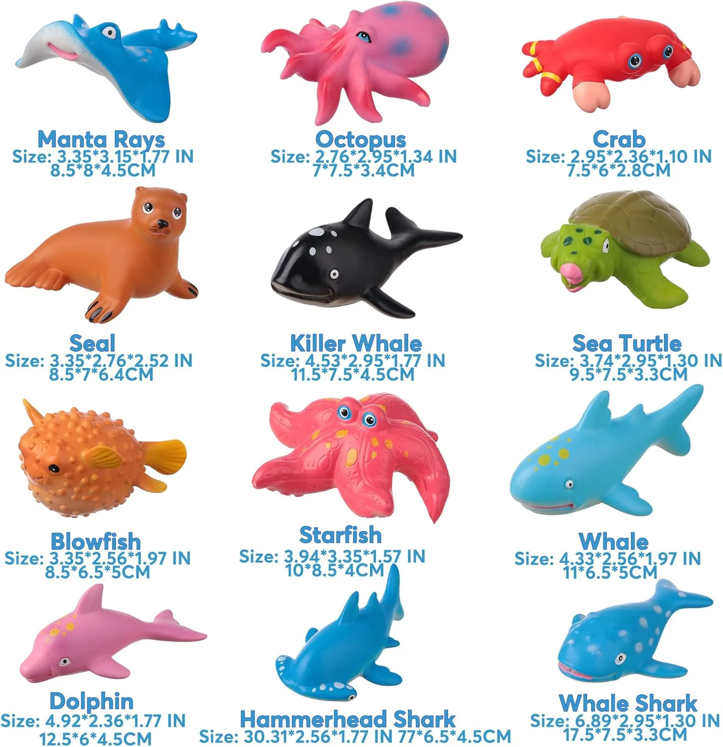 اسباب بازی های حمام بدون سوراخ برای کودکان، 12 عدد اسباب بازی وان حمام حیوانات دریایی، اسباب بازی های استخر حمام کودکان بدون کپک برای پسران و دختران