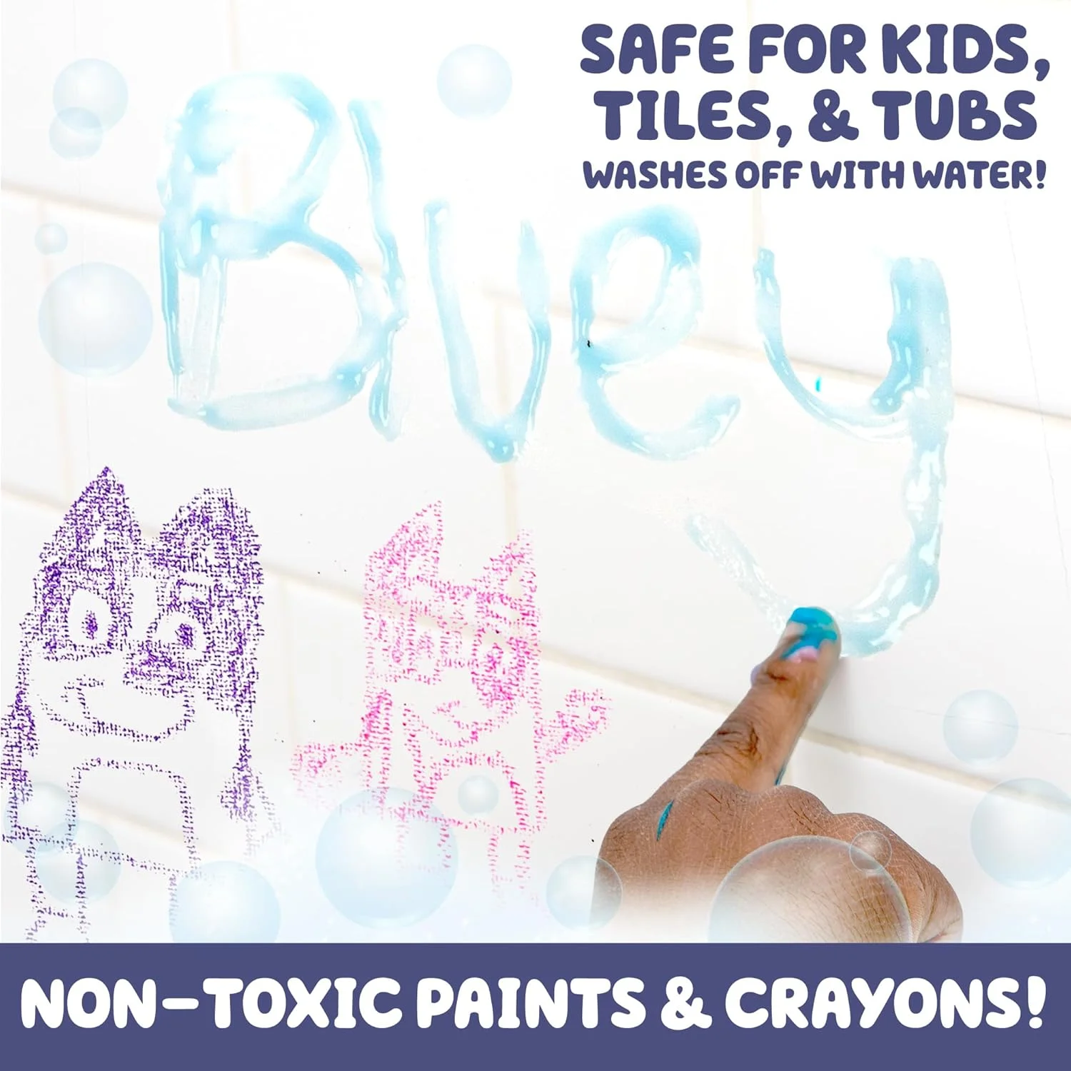 مجموعه ۹ تکه ای وسایل حمام بلوئی از Horizon Group USA، اسباب بازی های سرگرم کننده حمام، شامل رنگ های حمام قابل شستشو، مداد شمعی حمام، محل نگهداری اسباب بازی حمام، رنگ حمام برای کودکان نوپا ۱-۳ سال، هدیه های سرگرم کننده، لوازم هنری کودک نوپا