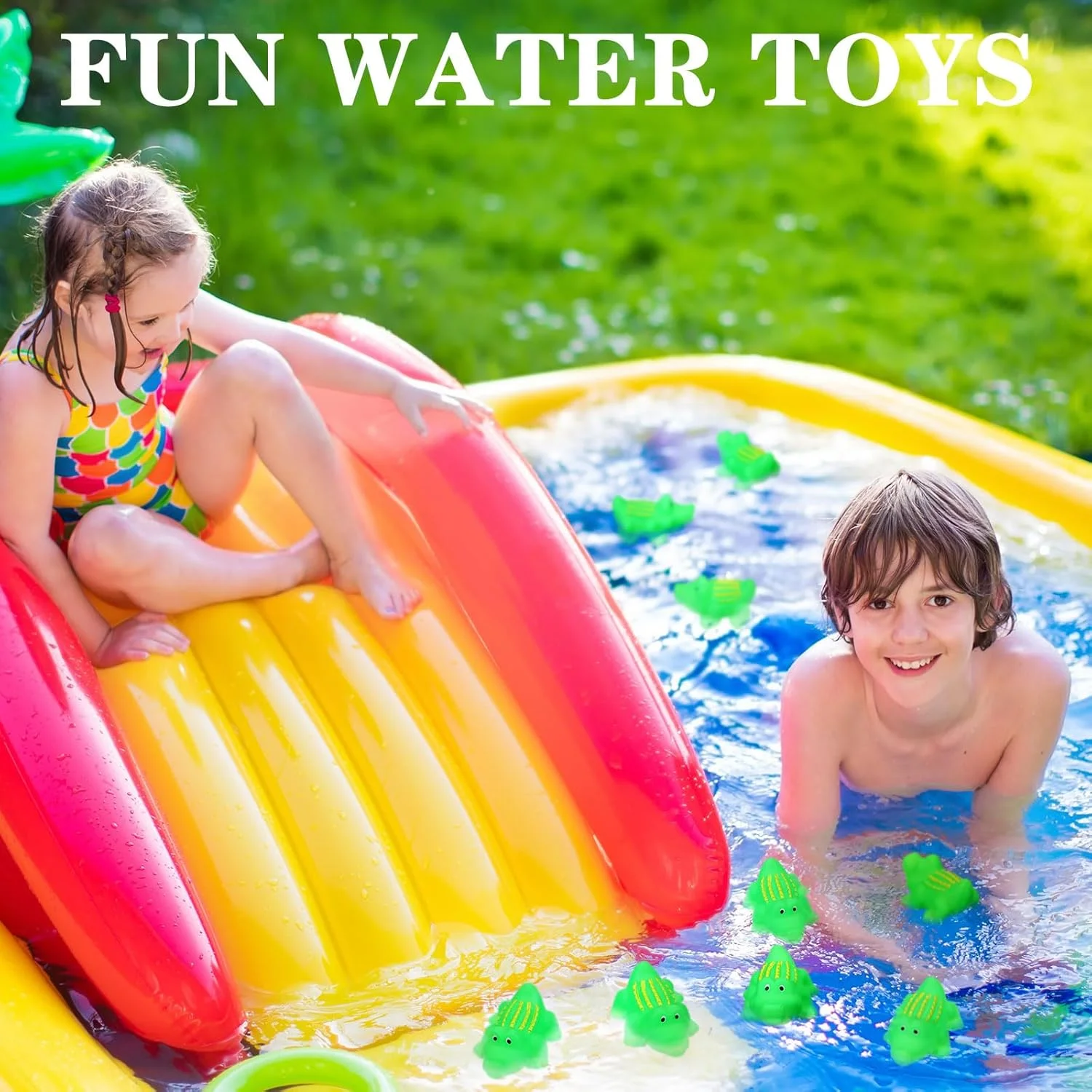 24 عدد مینی کروکودیل لاستیکی اسباب بازی حمام کودک برای دختران و پسران، اسباب بازی های شناور درخشان و چراغ دار مناسب استخر، دوش، ساحل و جشن تولد