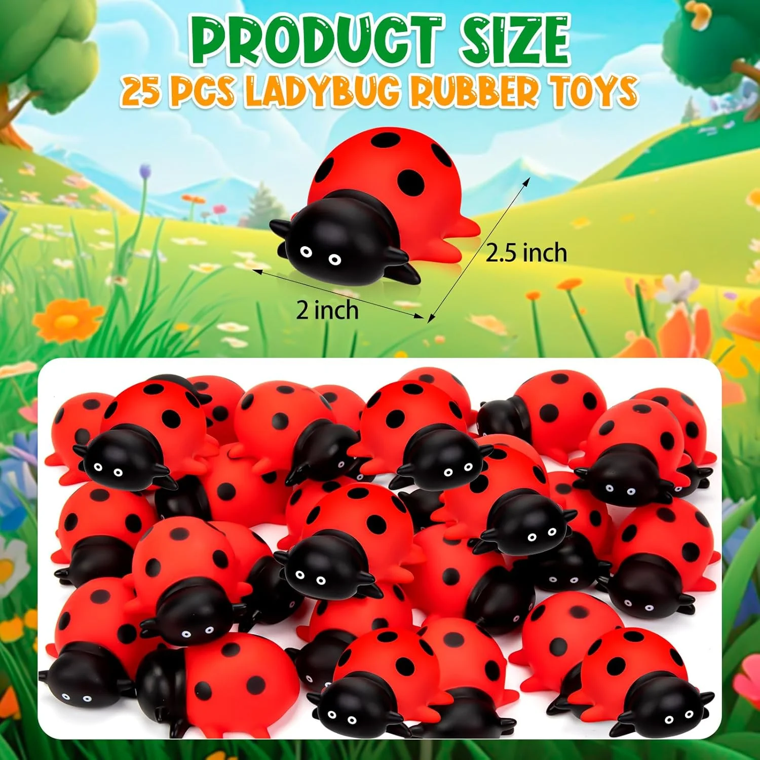 25 عدد مینی اسباب بازی کفشدوزک، حیوانات حمام واقعی کفشدوزکی، کفشدوزک برای اسباب بازی های شناور وان حمام، تزئینات جشن تولد تابستانی