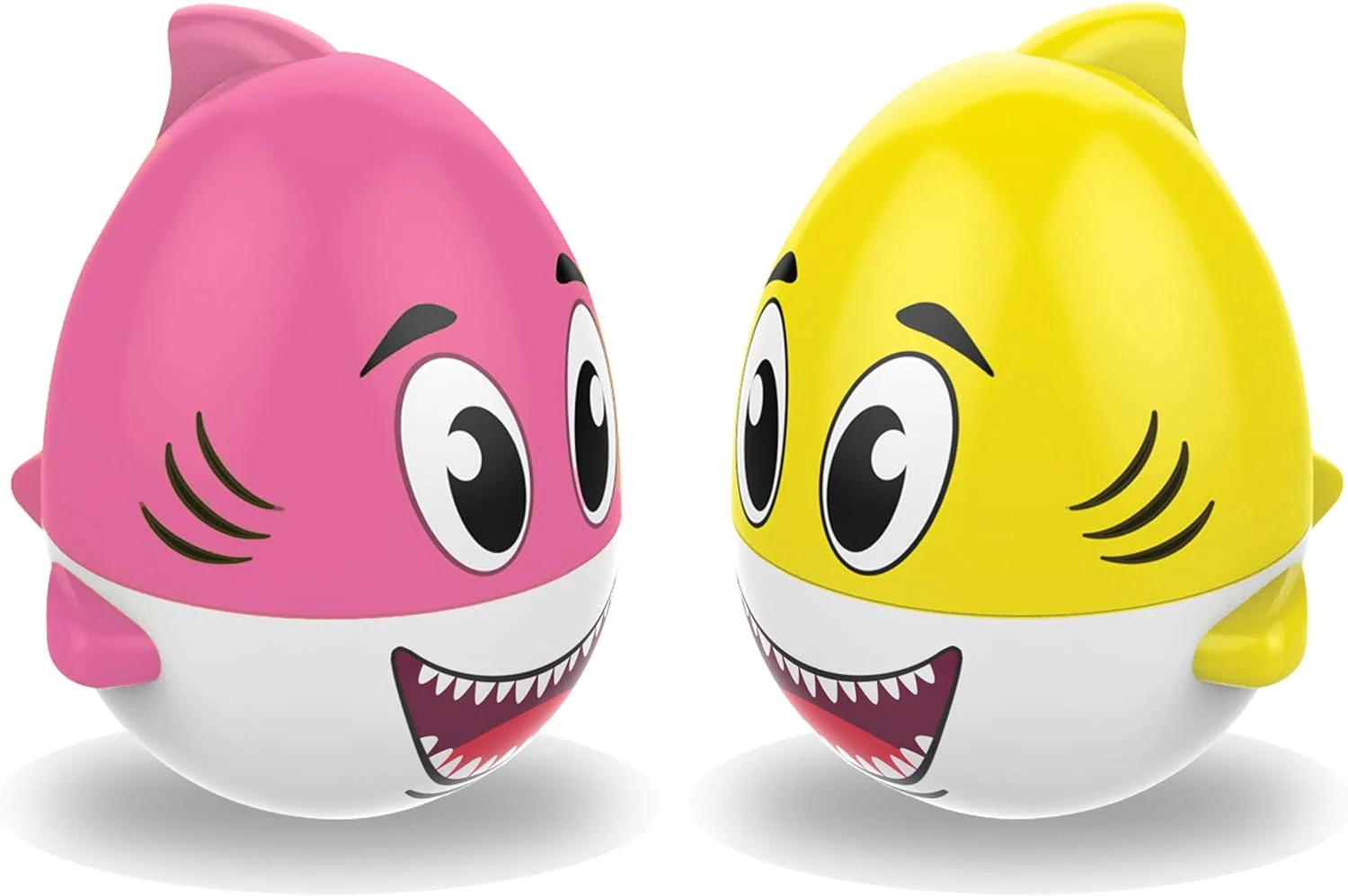 اسباب بازی حمام کوسه Kidzlane برای نوزادان و کودکان نوپا | بسته 2 عددی اسباب بازی حمام صورتی و زرد با جلوه صوتی | اسباب بازی الاکلنگی برای نوزادان | اسباب بازی کوسه برای کودک