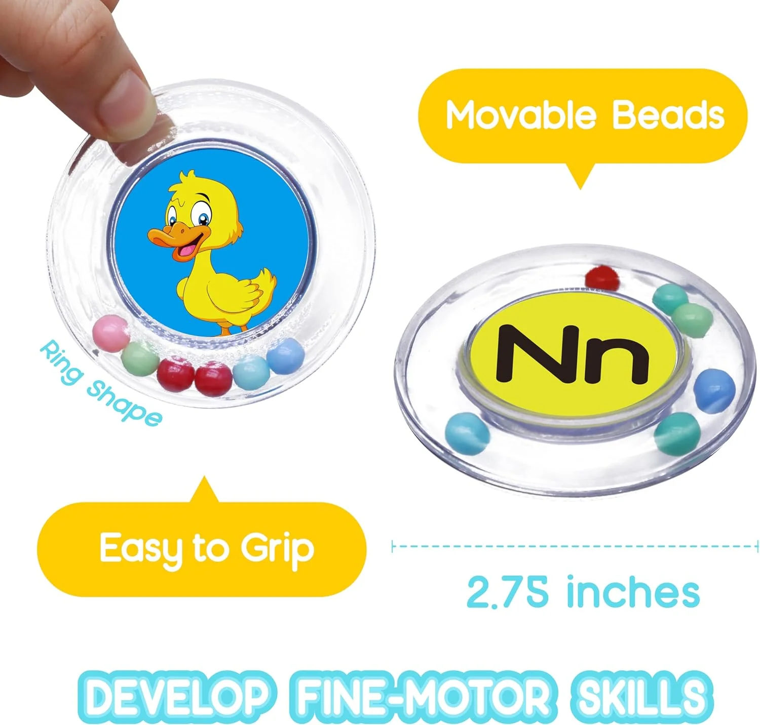 حلقه اسباب بازی حمام الفبای شناور 26 تکه، مجموعه اسباب بازی استخر آب وان بدون کپک با کیف توری برای کودکان 2، 3، 4 ساله - هدایای آموزشی ABC پیش دبستانی