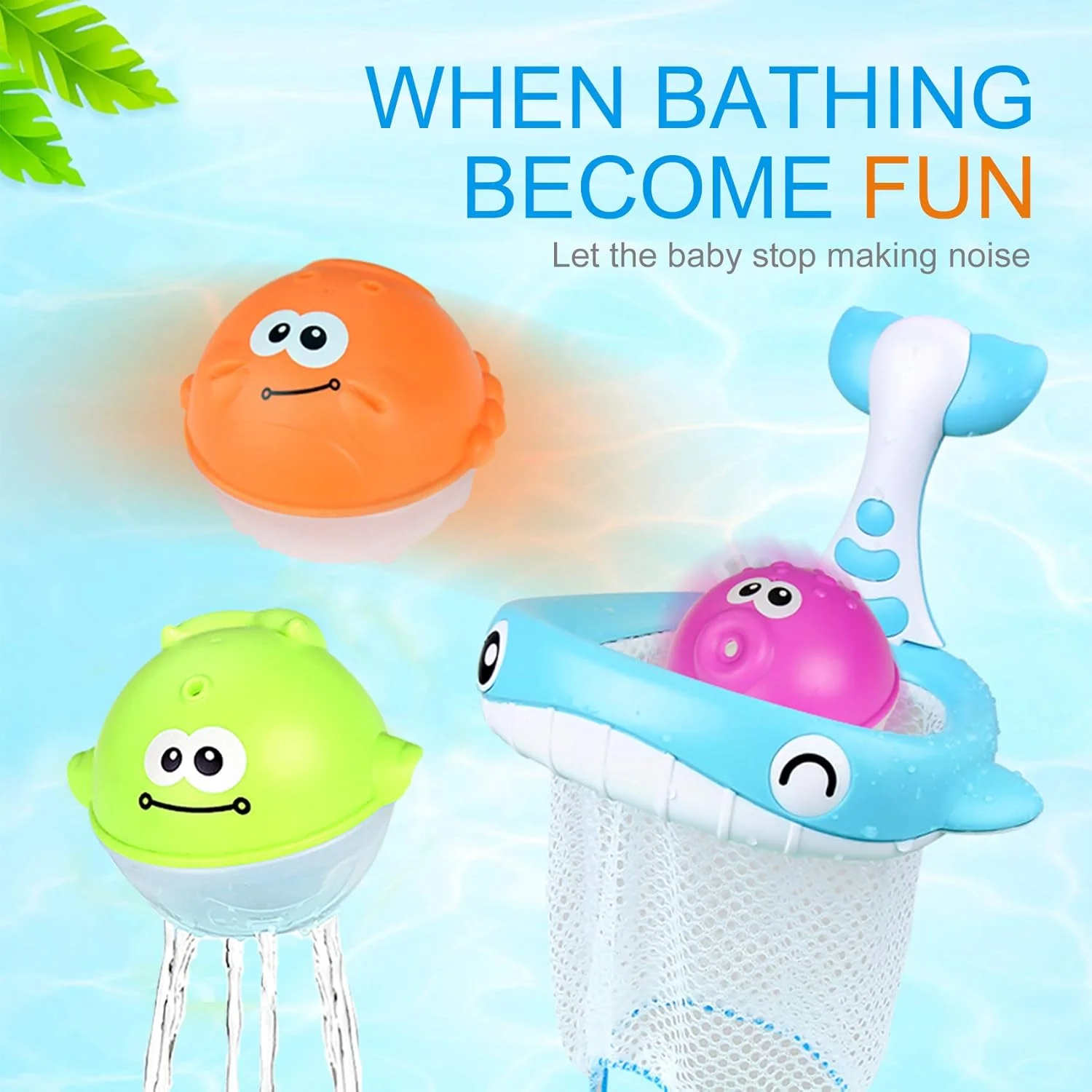 مجموعه اسباب بازی حمام، 36 حروف و اعداد حمام، مجموعه اسباب بازی حیوانات آب پاش شناور با تور ماهیگیری و کیف سازمان دهنده، بازی قایق گیری برای کودکان نوزادان و نوپایان، اسباب بازی های مهمانی استخر زمان حمام