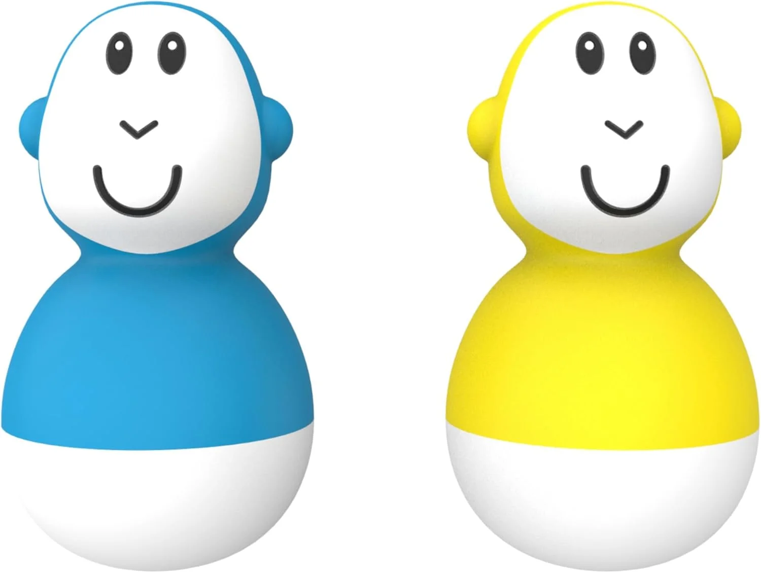 اسباب بازی های حمام Matchstick Monkey، اسباب بازی های شناور حمام کودک، ضد میکروبی، گرفتن آسان، یادگیری حسی - 2 عدد، 12 ماهه و بالاتر، آبی و زرد