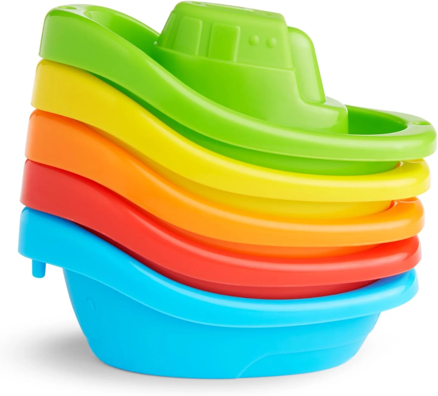 مانچکین بسته 5 عددی - ناوگان قایق‌های رنگارنگ حمام - مجموعه اسباب بازی سرگرم کننده و آموزشی حمام