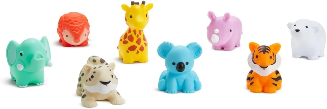 اسباب بازی های آب پاش حیوانات مانچکین، اسباب بازی حمام، فعالیت سرگرم کننده حمام، اسباب بازی رنگارنگ برای سرگرم نگه داشتن کودکان، نوزاد/کودک نوپا/کودکان، 9 ماه به بالا