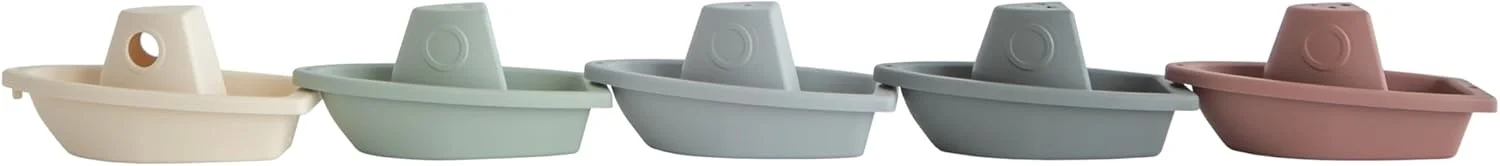 اسباب بازی حمام موشی، 5 قایق اسباب بازی حمام برای کودکان | ساخته شده از پلاستیک PP برای سرگرمی در حمام | ساخت دانمارک (اورجینال)