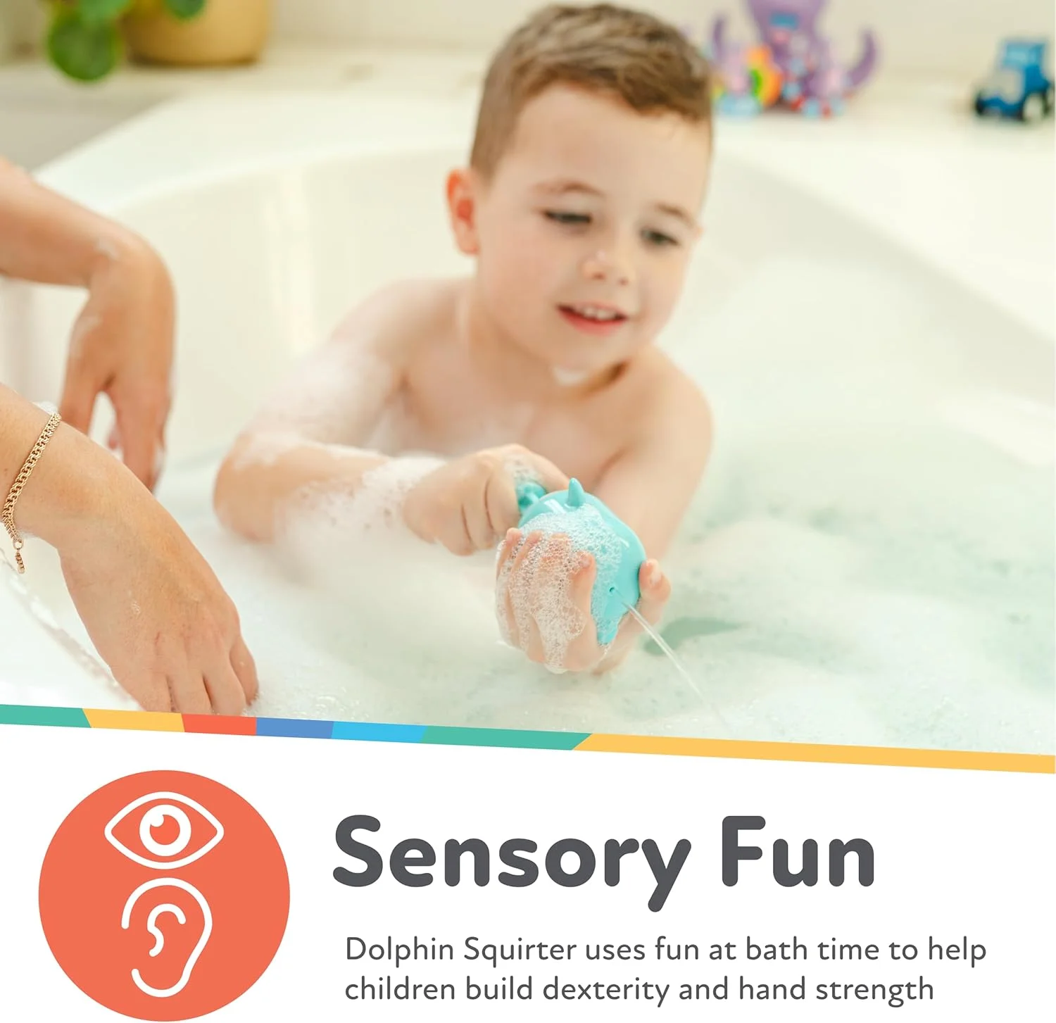 اسباب بازی دلفین آب پاش نابی به همراه توپ های آب پاش، 10+ ماه