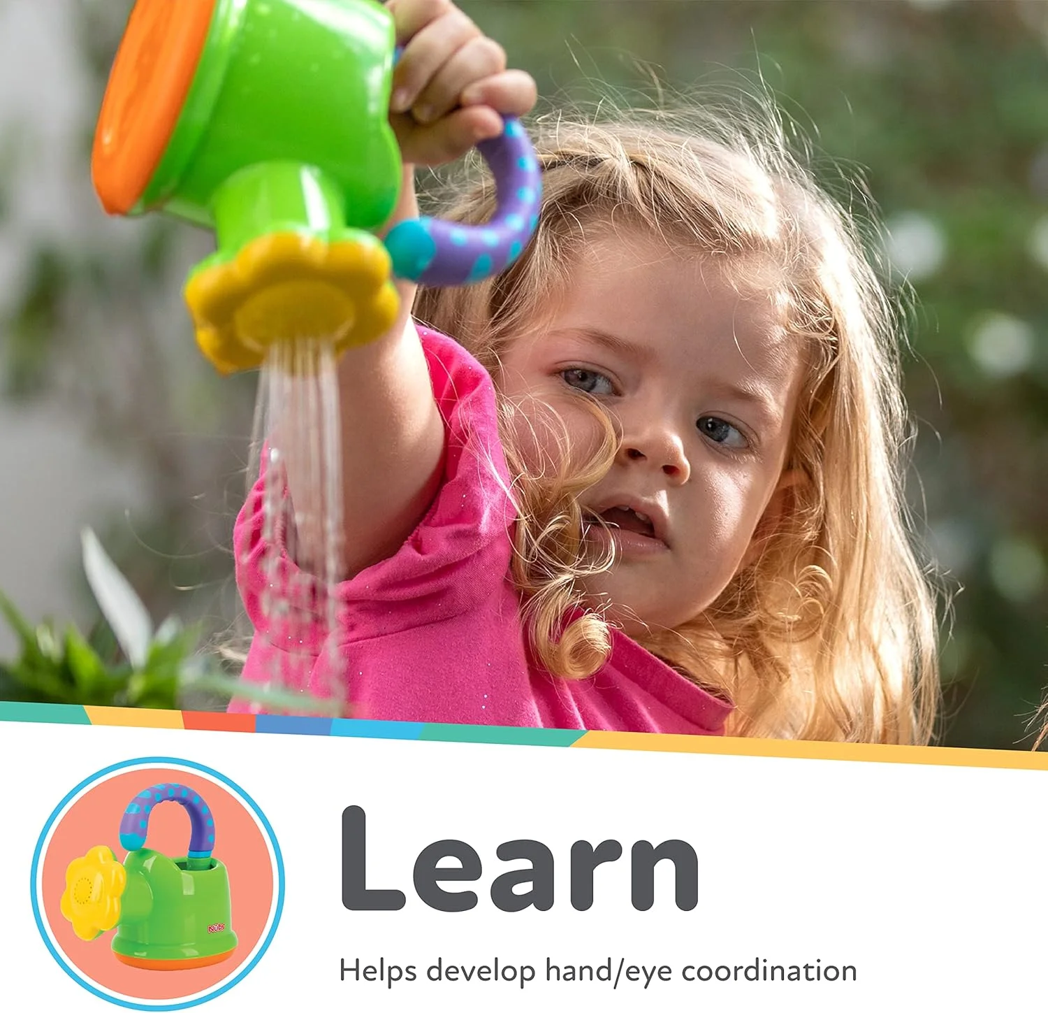 اسباب بازی آبیاری حمام نابی برای کودک - 18+ ماه - وسایل ضروری حمام کودک، سرگرم کننده و تعاملی