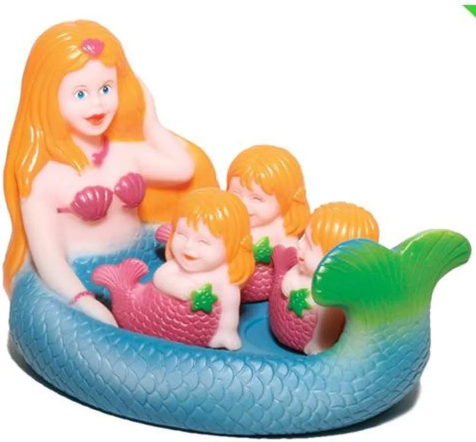 اسباب بازی پری دریایی لاستیکی Playmaker Toys، مناسب برای حمام و همچنین یک اسباب بازی جویدنی عالی برای سگ خانگی