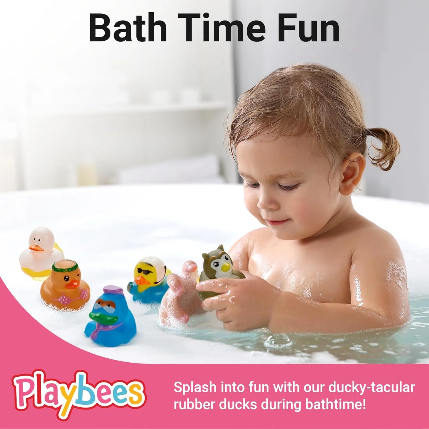 اردک های لاستیکی Playbees، بسته 25 عددی، مجموعه اردک های کوچک، اسباب بازی حمام و دوش کودک، اردک های جیپ، شناور، فعالیت استخر ساحلی تابستانی، لوازم جانبی جشن نوزادی، مشوق های کلاسی - مدل ترکیبی 3