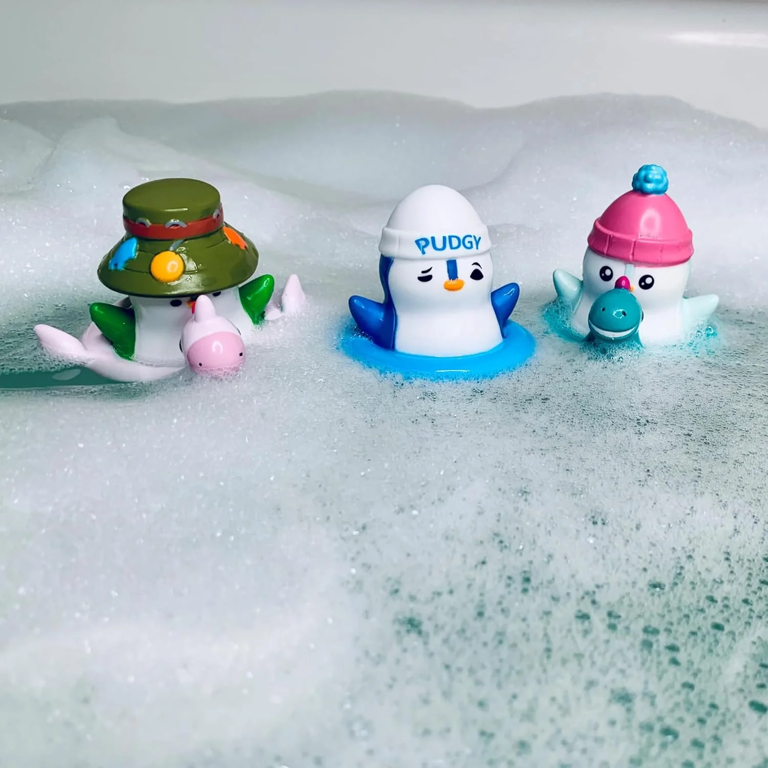 اسباب بازی حمام پنگوئن، مناسب نوزادان و کودکان نوپا، 6+ ماه، مجموعه 3 عددی