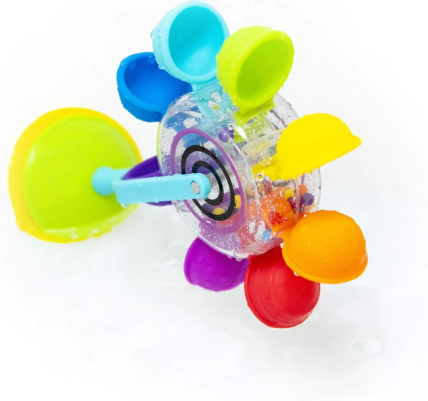 اسباب بازی چرخشی آبشاری با مکش برای حمام - مناسب برای کودکان 12 ماهه و بالاتر، چند رنگ