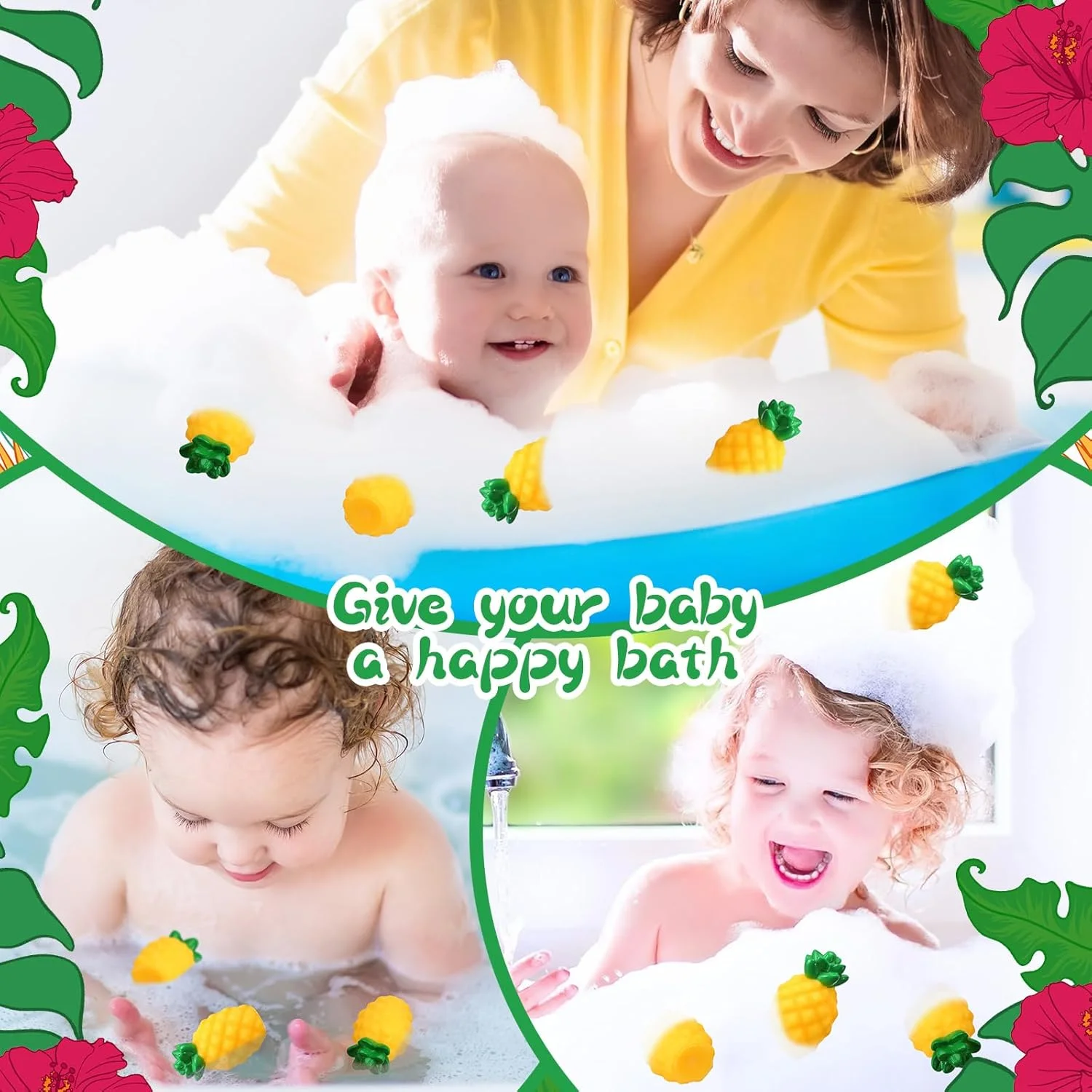 مجموعه 50 عددی اسباب بازی حمام آناناسی تابستانی، اسباب بازی های لاستیکی فشاری میوه ای زیبا برای استخر و وان، مناسب هدیه و تزئین جشن مجموعه 50 عددی اسباب بازی حمام آناناسی تابستانی، اسباب بازی های لاستیکی فشاری میوه ای زیبا برای استخر و وان، مناسب هدیه و تزئین جشن