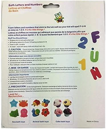 اسباب بازی های حمام 26 حرفی SKEIDO، ابزار آموزشی الفبا برای نوزادان