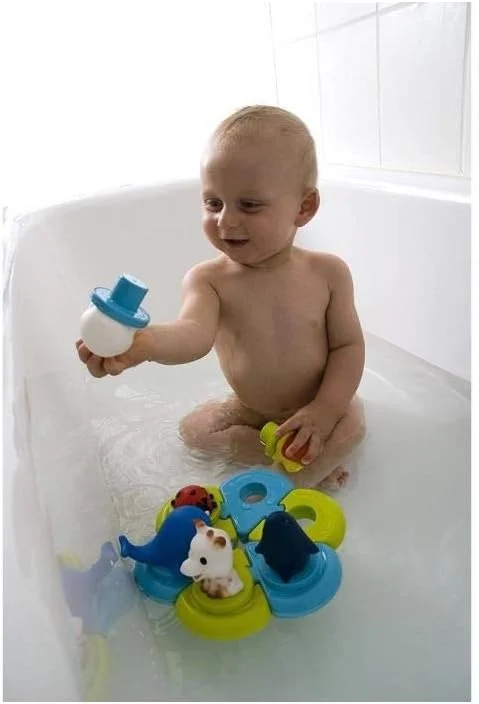 پازل حمام زرافه سوفی - اسباب بازی های شناور آبی برای نوزادان