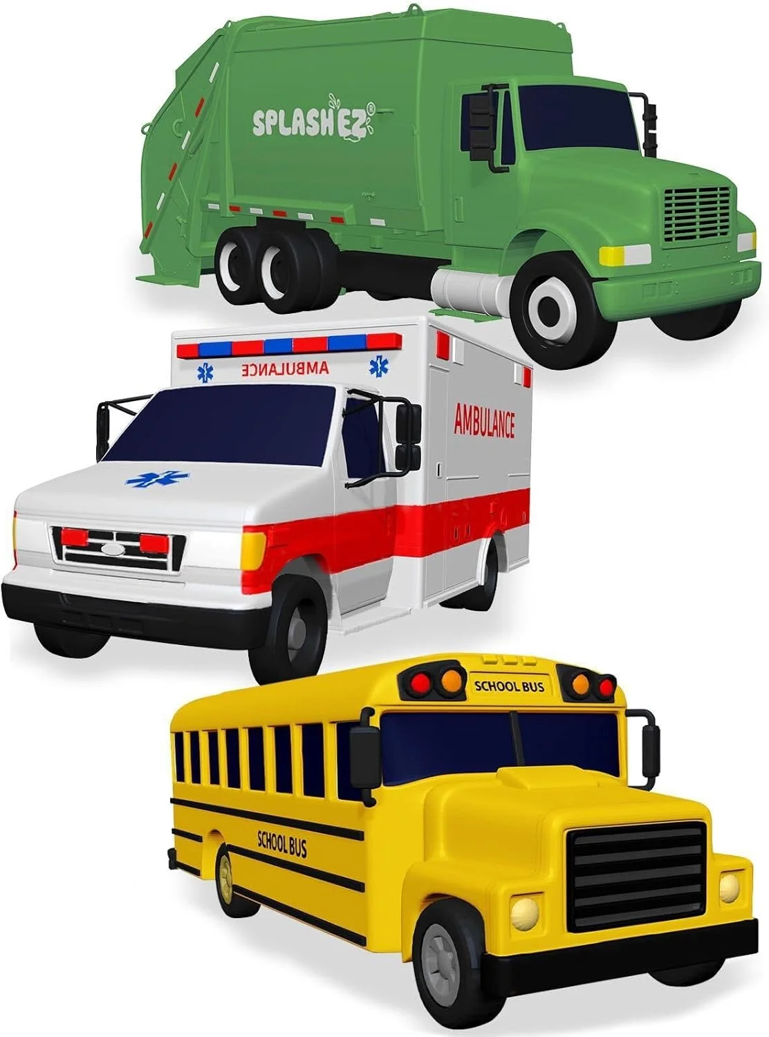 اسباب بازی های حمام ماشین بدون کپک SplashEZ برای کودکان | اسباب بازی های حمام کودک بدون سوراخ برای آب | مجموعه وسایل نقلیه اندازه ایده آل برای دستان کوچک | ایمن، بادوام برای سرگرمی بی پایان در وان | مناسب برای پسران و دختران 0 سال به بالا