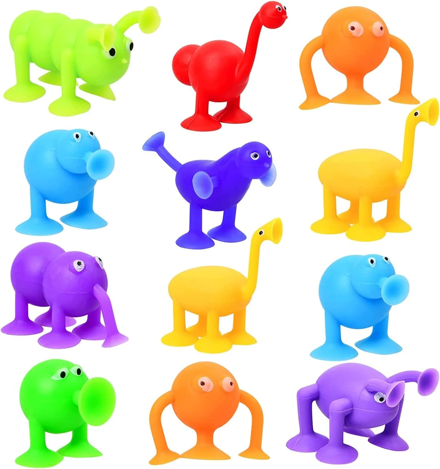 اسباب بازی های مکشی سیلیکونی 12 عددی کودک، اسباب بازی حمام کودک، اسباب بازی حسی، اسباب بازی های مکنده شکل حیوانات، اسباب بازی های کاهش استرس، اسباب بازی مکشی بلوک ساختمانی، اسباب بازی های مکنده سیلیکونی برای کاهش استرس تعاملی خانواده