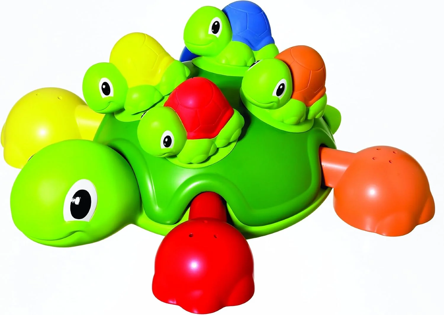 خانواده لاک پشتی تامی T72097، سرگرمی رنگارنگ حمام و یادگیری برای وان حمام، استخر و استخر شنا، اسباب بازی حمام، اسباب بازی آبی وان حمام، اسباب بازی کودک، هدیه برای تولد، از 12 ماهگی