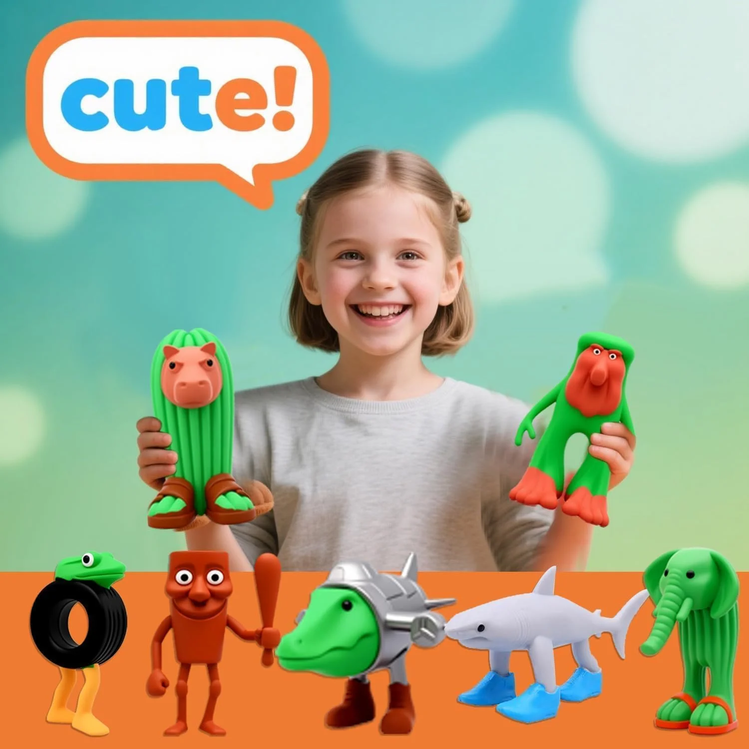 24 عدد اسباب بازی ترالالرو ترالالا، تونگ تونگ ساهور و بیشتر - مینی اسباب بازی های کلکسیونی برای دکور میز، BRR BRR Patapim، عروسک فیگور حیوانات کلکسیونی میم کوسه