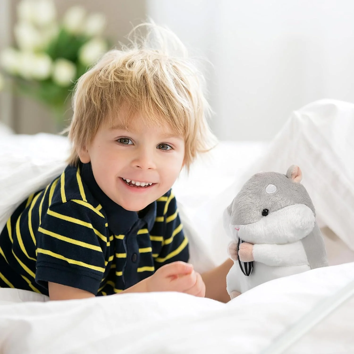 عروسک پولیشی خوکچه هندی کاپیبارا آلیپیس، عروسک حیوانات کارتونی ناز، دکوری منزل، هدیه مهمانی برای کودکان دختر و پسر (خاکستری)