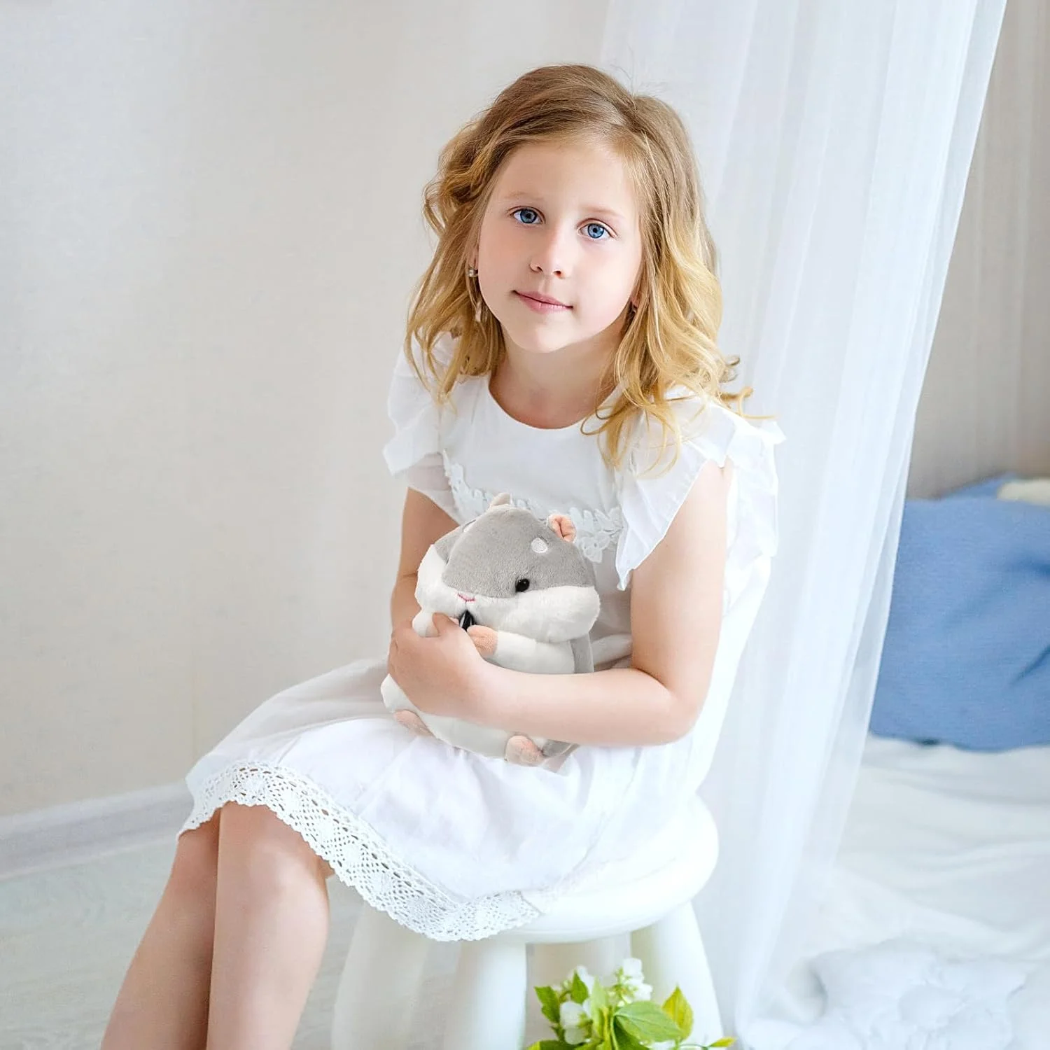 عروسک پولیشی خوکچه هندی کاپیبارا آلیپیس، عروسک حیوانات کارتونی ناز، دکوری منزل، هدیه مهمانی برای کودکان دختر و پسر (خاکستری)