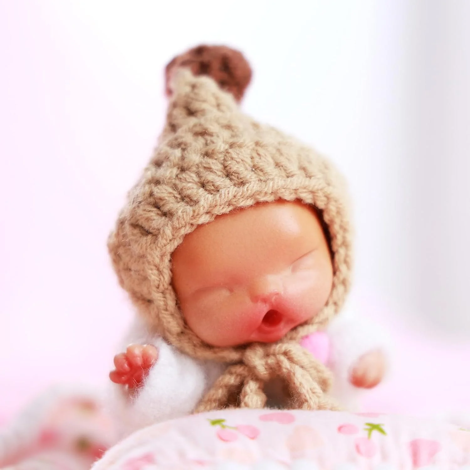 عروسک بچه گربه سیلیکونی 5 اینچی BABESIDE مدل JUSSB001CAT-TC