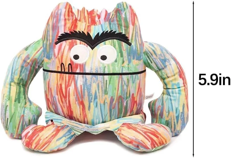 عروسک هیولای رنگی - حیوانات هیولایی احساسی بامزه، الهام گرفته از کتاب های کمیک رنگارنگ، هدیه ای ایده آل برای بزرگسالان، مناسب برای تولدها، تعطیلات و دکوراسیون اتاق