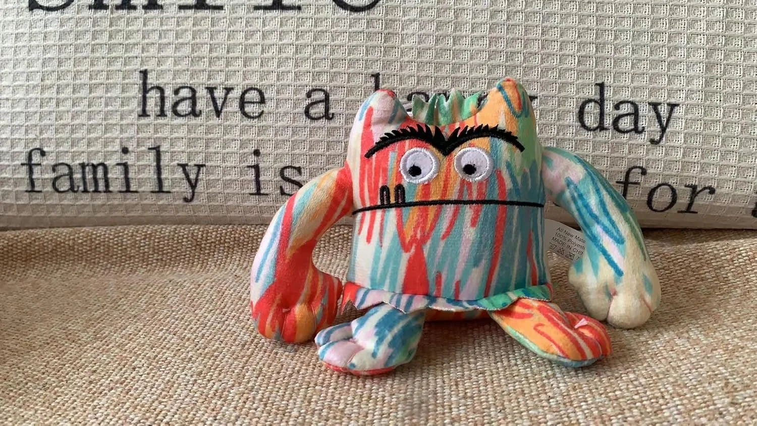 عروسک هیولای رنگی - حیوانات هیولایی احساسی بامزه، الهام گرفته از کتاب های کمیک رنگارنگ، هدیه ای ایده آل برای بزرگسالان، مناسب برای تولدها، تعطیلات و دکوراسیون اتاق