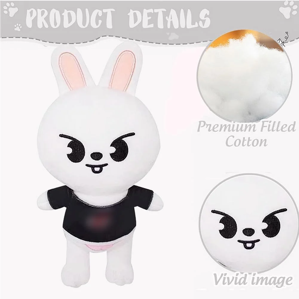 عروسک حیوانات - عروسک ولگرد نرم، عروسک هاسکی، دوستداران بازی حیوانات کارتونی، هدیه کلکسیونی 20 سانتی متری (خرگوش)