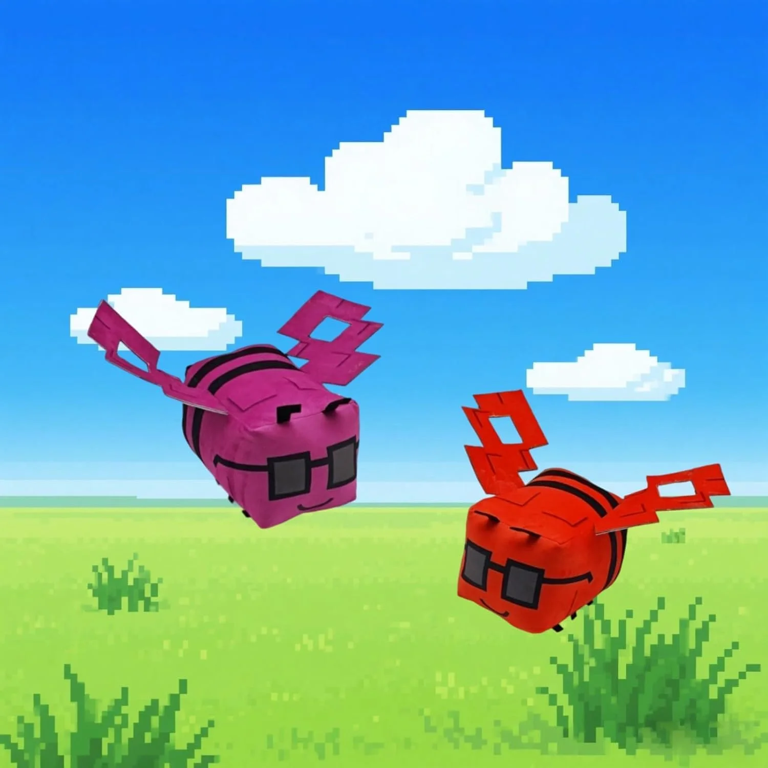 عروسک باغبان، عروسک های نرم و بامزه شخصیت های بازی ویدیویی - زنبور قرمز، روباه، راکون کلکسیونی برای طرفداران و انتخاب هدیه (زنبور دیسکو - قرمز)