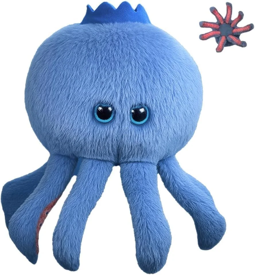 عروسک حیوانات ایتالیایی با طراحی خاص – عروسک نرم و لطیف، بالش تکامل بامزه برای اتاق خواب، ماشین، دکور دفتر، هدیه تولد برای بزرگسالان (30 سانتیمتر بلوبری اوکتاپوسینی)