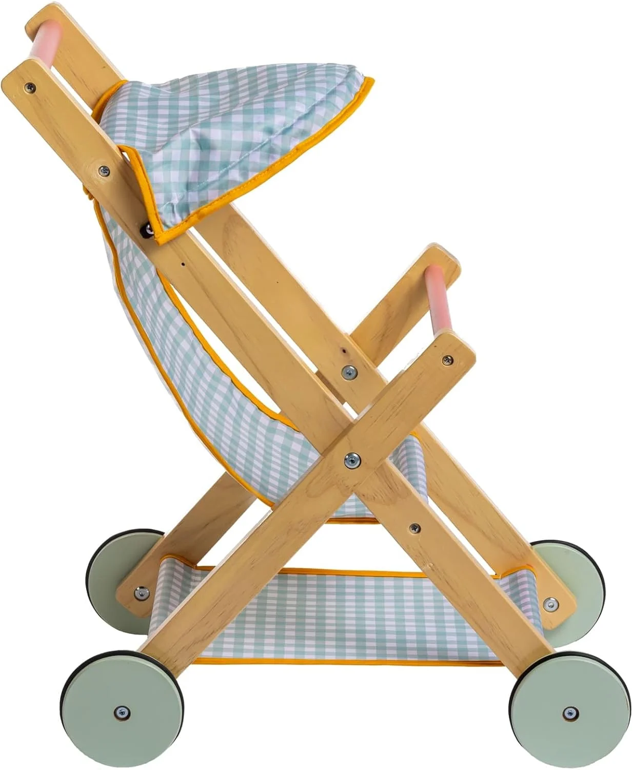 کالسکه چوبی لوکس عروسک JC Toys Parfait Collection | مناسب برای عروسک ها و حیوانات پر شده تا 45 سانتی متر | 3 سال به بالا | Twiggly Toys