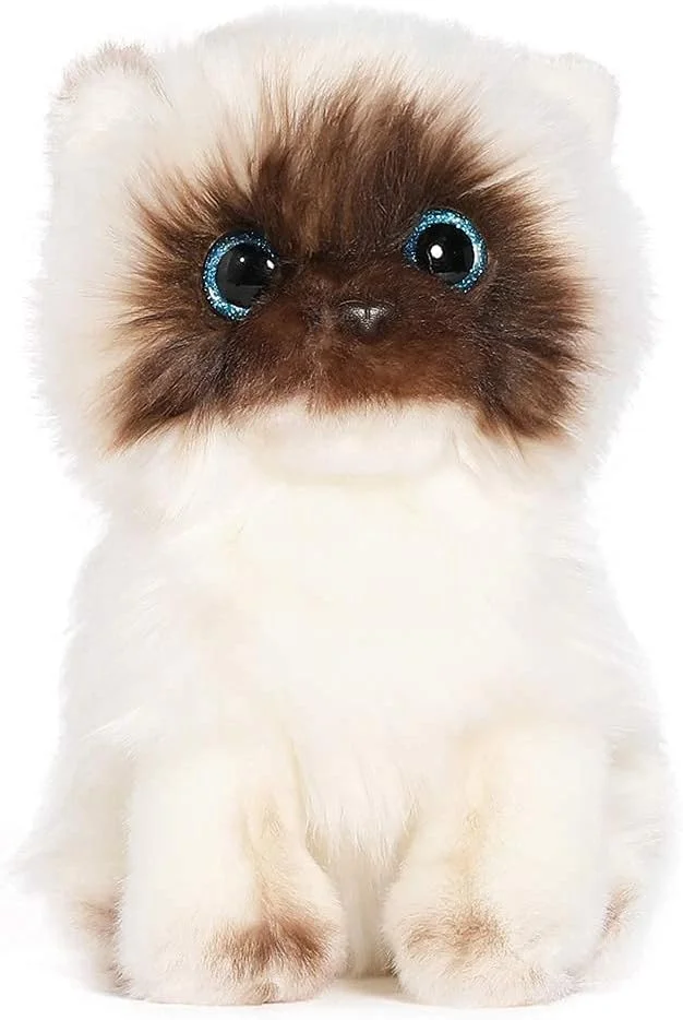 عروسک گربه ای KASTWAVE، طرح گربه سیامی، جنس نرم، شکل واقعی، عروسک بچه گربه 10 اینچی، هدیه تولد عالی برای کودکان، دوستان و عشاق