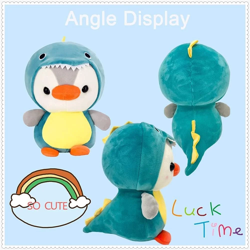 عروسک پولیشی پنگوئن دایناسور KASTWAVE، اسباب بازی بالشتی پنگوئن کارتونی 25 سانتی متری، هدیه تولد دخترانه