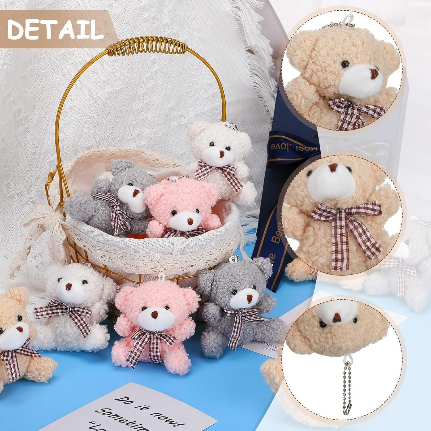 ست 12 عددی عروسک های مینیاتوری پولیشی 10 سانتی خرس، خرگوش، توله سگ، کوالا، مناسب هدیه تولد، عروسی، جشن فارغ التحصیلی، ساخت جاکلیدی