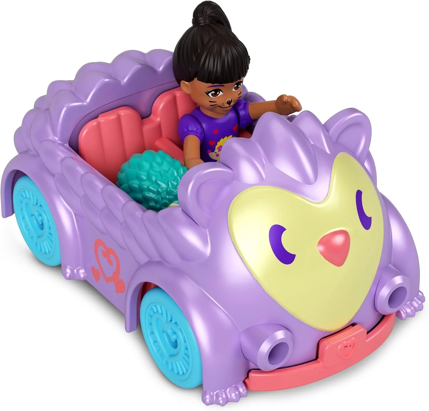 عروسک پولی پاکت متل با حیوان آبی و ماشین بنفش