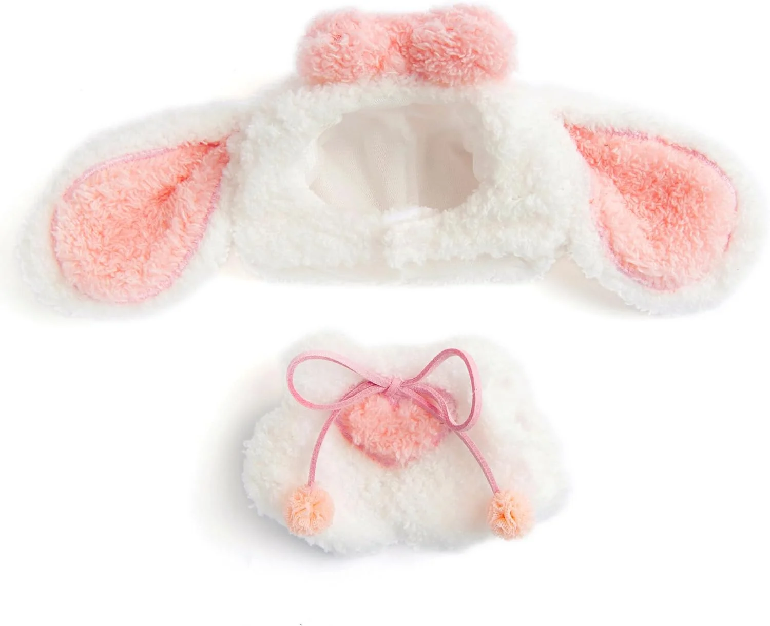 لباس عروسک پولیشی برای لابوبو - لباس حیوانات بامزه برای عروسک 17 سانتی متری، لباس های جانبی عروسک با کیفیت عالی برای کلکسیونرها یا ویترین - لباس خرگوش گوش بزرگ کاوایی (بدون عروسک)